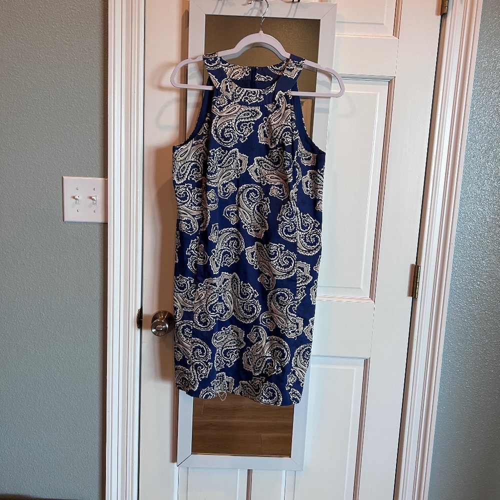 Paisley halter dress with pockets